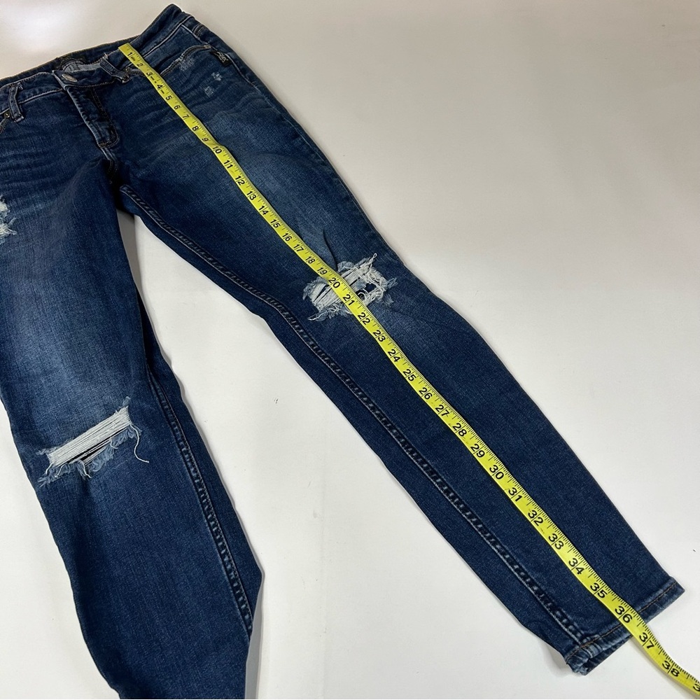 Silver Jeans Women’s Suki Skinny W29/L29 Dark Wash Distressed Blue Denim #1536 - Picture 6 of 14
